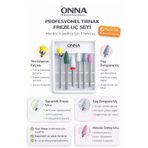 ONNA PROFESSIONAL 6 Parça Profesyonel Tırnak Freze Uç Seti – Manikür & Pedikür Uyumlu, Seramik ve Taş Uçlu