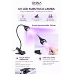 ONNA PROFESSIONAL Masa Sabitlemeli Poly Jel Üst Form Tırnak Kurutucu Uv Led Lamba - 1 Adet