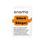Onomo Sihirli Sünger, Çok Amaçlı Temizlik Süngeri, Fayans, Lavabo, Plastik ve Deri Yüzeyler İçin 3 Adet