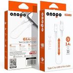Onopo Android Uyumlu Type-C To Usb Mini Kablo 3.4A Hızlı Şarj Data Kablosu 30Cm - Q2 | 3.4A Hızlı Şarj | 480Mbps Veri Transferi | Kompakt Tasarım | 2 Yıl İthalatçı Garantisi