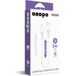 Onopo İphone Apple Uyumlu Kısa Kablo Lightning To Usb Mini Kablo 3.4a Hızlı Şarj Ve Data Kablosu 30cm - Q3