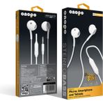 Onopo Stereo Mıknatıslı Kablolu Kulaklık Extra Bass Dinleme 3.5mm - V1 - Beyaz