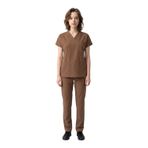 Onora Unisex Likralı Kahverengi Psikolog Biyolog Sosyolog Gerentolog Forması,Takım,Scrubs (Yeni Yönetmeliğe Uygun)(KAHVERENGİ, S)