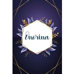 Onorina: Taccuino personalizzato con il nome Onorina | Regalo di compleanno per moglie, mamma, sorella, figlia ... | Foglie blu | 110 pagine a righe, Piccolo formato 6x9 pollici (15,24 x 22,86 cm)