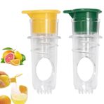 Onperpoe 2 adet limon sıkacağı, manuel limon sıkacağı, BPA içermeyen plastik, limon sıkacağı, taşınabilir limon sıkacağı, küçük el presi, limon sıkacağı, el narenciye sıkacağı, musluklu