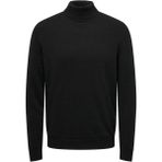 Onsalex Reg Only & Sons %100 Cotton Boğazlı Kazak - 2XL - Siyah