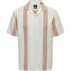 Onsavı Reg Ss Boucle Strpe Resort Shırt Pamuk Erkek T-Shirt - Krem