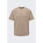 Onsfred Lıfe Rlx Ss Tee Noos Erkek Kahverengi T-Shirt - 22022532 - 2XL