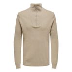 Onsphıll Reg 12 Rıb Half Zıp Knıt Erkek Kahverengi Kazak - 22030794