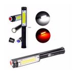 Onstar Kırmızı Flaşörlü Pilli 5w Mıknatıslı El Feneri Cob Led