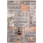 Ontario Kahverengi Patchwork Makinada Yıkanabilir Kaymaz Taban Dijital Makine Baskı Salon Halı-I-Haln-HLN760-80x200