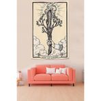 Ontheclouds Ace Of Wands Tarot Leke Tutmaz Kadife Dokulu Kumaş Duvar Örtüsü Duvar Halısı Tapestry, 140 x 230