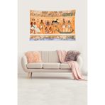 Ontheclouds Antik Mısır Figürlü Etnik Leke Tutmaz Kadife Dokulu Kumaş Duvar Örtüsü Duvar Halısı Tapestry, 140 x 230