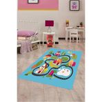 Ontheclouds Araba Yollu Trafik Yolu Dijital Baskılı Kaymaz Taban Çocuk Odası Halısı, 100 x 150