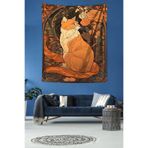 Ontheclouds Asil Kedi Leke Tutmaz Kumaş Duvar Örtüsü Duvar Halısı Tapestry, 70 x 70