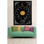 Ontheclouds Astroloji Gökyüzü Yıldız Takımı Leke Tutmaz Kadife Dokulu Kumaş Duvar Örtüsü Duvar Halısı Tapestry, 140 x 230
