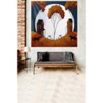 Ontheclouds At Çiftliği Evler Ay Leke Tutmaz Kadife Dokulu Kumaş Duvar Örtüsü Duvar Halısı Tapestry, 70 x 70