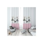 ontheclouds Balerin Desenli Dijital Baskı Fon Perdesi, 70 x 240, FONPRD21, gri-beyaz-pembe