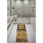 ontheclouds Banyo Halısı Ikili Klozet Takımı Kaymaz Tabanlı Banyo Paspas Takımı (60x100 + 40x60), Açık Kahverengi