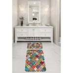 ontheclouds Banyo Halısı Ikili Klozet Takımı Kaymaz Tabanlı Banyo Paspas Takımı (60x100 + 40x60), Bej