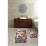 ontheclouds Banyo Halısı Ikili Klozet Takımı Kaymaz Tabanlı Banyo Paspas Takımı (60x100 + 40x60), Çok Renkli
