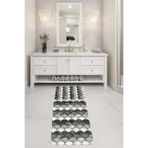 ontheclouds Banyo Halısı Ikili Klozet Takımı Kaymaz Tabanlı Banyo Paspas Takımı (60x100 + 40x60), Gri