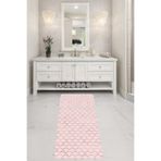 ontheclouds Banyo Halısı Ikili Klozet Takımı Kaymaz Tabanlı Banyo Paspas Takımı (60x100 + 40x60), Pembe