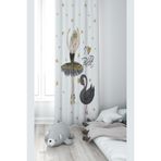 ontheclouds Beyaz Balerin Desenli Dijital Baskı Fon Perdesi, 70 x 240, FONPRD12, gold-gri