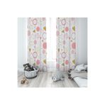 ontheclouds Beyaz Kalp Desenli Dijital Baskı Fon Perdesi, 70 x 270, FONPRD19, pembe inek desen
