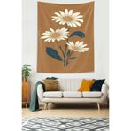 Ontheclouds Boho Papatya Desen Leke Tutmaz Kumaş Duvar Örtüsü Duvar Halısı Tapestry, 100 x 140