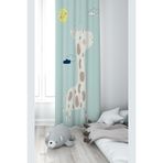ontheclouds Buz Mavisi Zebra Desenli Dijital Baskı Fon Perde, 70 x 200, FONPRD7, buz mavi