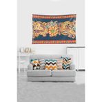 Ontheclouds Çiçek Şal Desenli Leke Tutmaz Kadife Dokulu Kumaş Duvar Örtüsü Duvar Halısı Tapestry, 140 x 230