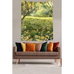 Ontheclouds Çiçek Tarlası Içinde Biskiletli Kız Leke Tutmaz Kumaş Duvar Örtüsü Duvar Halısı Tapestry, 70 x 70
