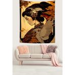 Ontheclouds Çinli Kadın Ve Yapraklar Leke Tutmaz Kumaş Duvar Örtüsü Duvar Halısı Tapestry, 70 x 100