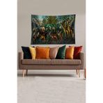 Ontheclouds Çok Renkli Amazondaki Hayvanlar Alemi Leke Tutmaz Kadife Kumaş Duvar Örtüsü Duvar Halısı Tapestry, 70 x 100