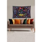 Ontheclouds Çok Renkli Mushroom Mantar Desenli Leke Tutmaz Kadife Kumaş Duvar Örtüsü Duvar Halısı Tapestry, 70 x 100