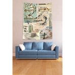 Ontheclouds Deniz Kızı Inci Desenli Vintage Leke Tutmaz Kumaş Duvar Örtüsü Duvar Halısı Tapestry, 140 x 230