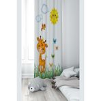 ontheclouds Doğa Desenli Dijital Baskı Fon Perdesi, 70 x 270, FONPRD2, beyaz