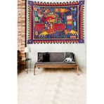 Ontheclouds Ejderha Desen Leke Tutmaz Kadife Dokulu Kumaş Duvar Örtüsü Duvar Halısı Tapestry, 35 x 50
