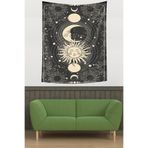 Ontheclouds Galaksi Ay Ve Güneş Kavuşumu Leke Tutmaz Kumaş Duvar Örtüsü Duvar Halısı Tapestry, 35 x 50