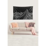 Ontheclouds Gece Dağın Zirvesi Leke Tutmaz Kadife Dokulu Kumaş Duvar Örtüsü Duvar Halısı Tapestry, 100 x 140