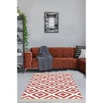 Ontheclouds Geometrik Baklava Dilimi Karo Desenli Dijital Baskı Yıkanabilir Kaymaz Taban Modern Salon Halısı, 120 x 200 MEG1502KJ