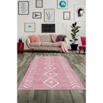 Ontheclouds Geometrik Çizgi Kilim Desenli Bohem Dijital Baskı Yıkanabilir Kaymaz Taban Salon Halısı Ve Yolluk, 100 x 500 AYH134U