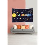 Ontheclouds Gezegenler Uzay Meteor Deseni Leke Tutmaz Kadife Dokulu Kumaş Duvar Örtüsü Duvar Halısı Tapestry, 70 x 100