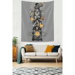 Ontheclouds Gök Bilimciler Modern Leke Tutmaz Kumaş Duvar Örtüsü Duvar Halısı Tapestry, 100 x 140