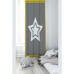 ontheclouds Gri Yıldız Desenli Dijital Baskı Fon Perdesi, 70 x 270, FONPRD15, gri-hardal
