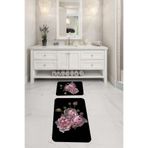 ontheclouds İkili Klozet Takımı Kaymaz Tabanlı Banyo Paspas Takımı 60x100 + 40x60, Pembe