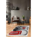 Ontheclouds Ingiliz Telefon Kulübesi Desen Dijital Baskı Yıkanabilir Kaymaz Taban Modern Salon Halısı Ve Yolluk, 100 x 400 MEG915P