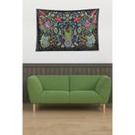 Ontheclouds Işleme Çiçek Desenler Leke Tutmaz Kadife Dokulu Kumaş Duvar Örtüsü Duvar Halısı Tapestry, 70 x 100