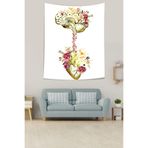 Ontheclouds Kalp Ve Beyin Bağlantısı Leke Tutmaz Kumaş Duvar Örtüsü Duvar Halısı Tapestry, 70 x 100